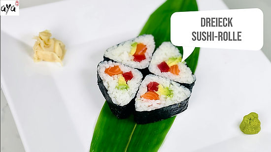 Dreieck-Sushi-Rolle